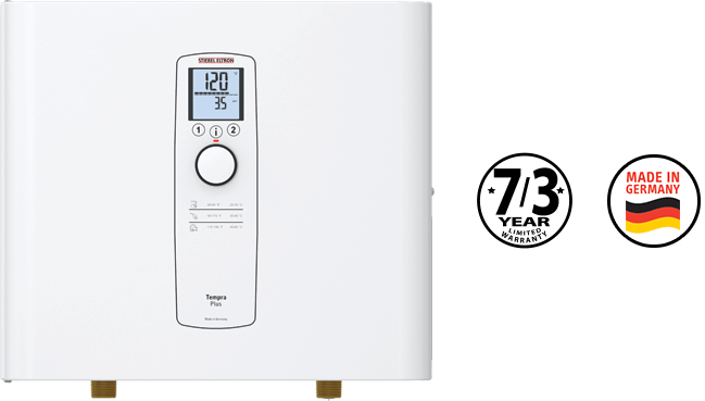 Stiebel Eltron Tempra Plus Tankless Unit - 7/3 Year Limited Warranty - Made in Germany